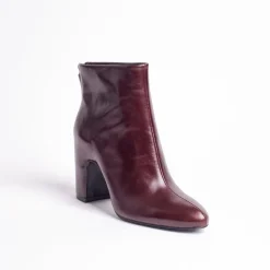 Cecelia New York Noel Low Back Zip Heeled Leather Bootie New