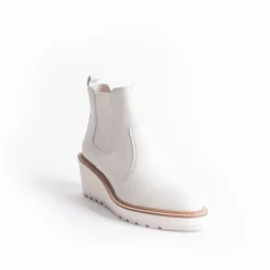 Cecelia New York -Gemma Slip On Low Wedge Boot Alabaster Sale
