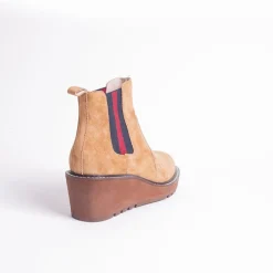 Cecelia New York -Gemma Slip On Low Wedge Boot Nutella New
