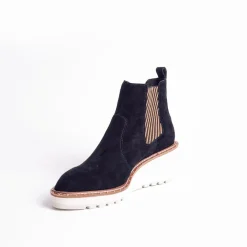 Cecelia New York -Gemma Slip On Low Wedge Boot Black Best